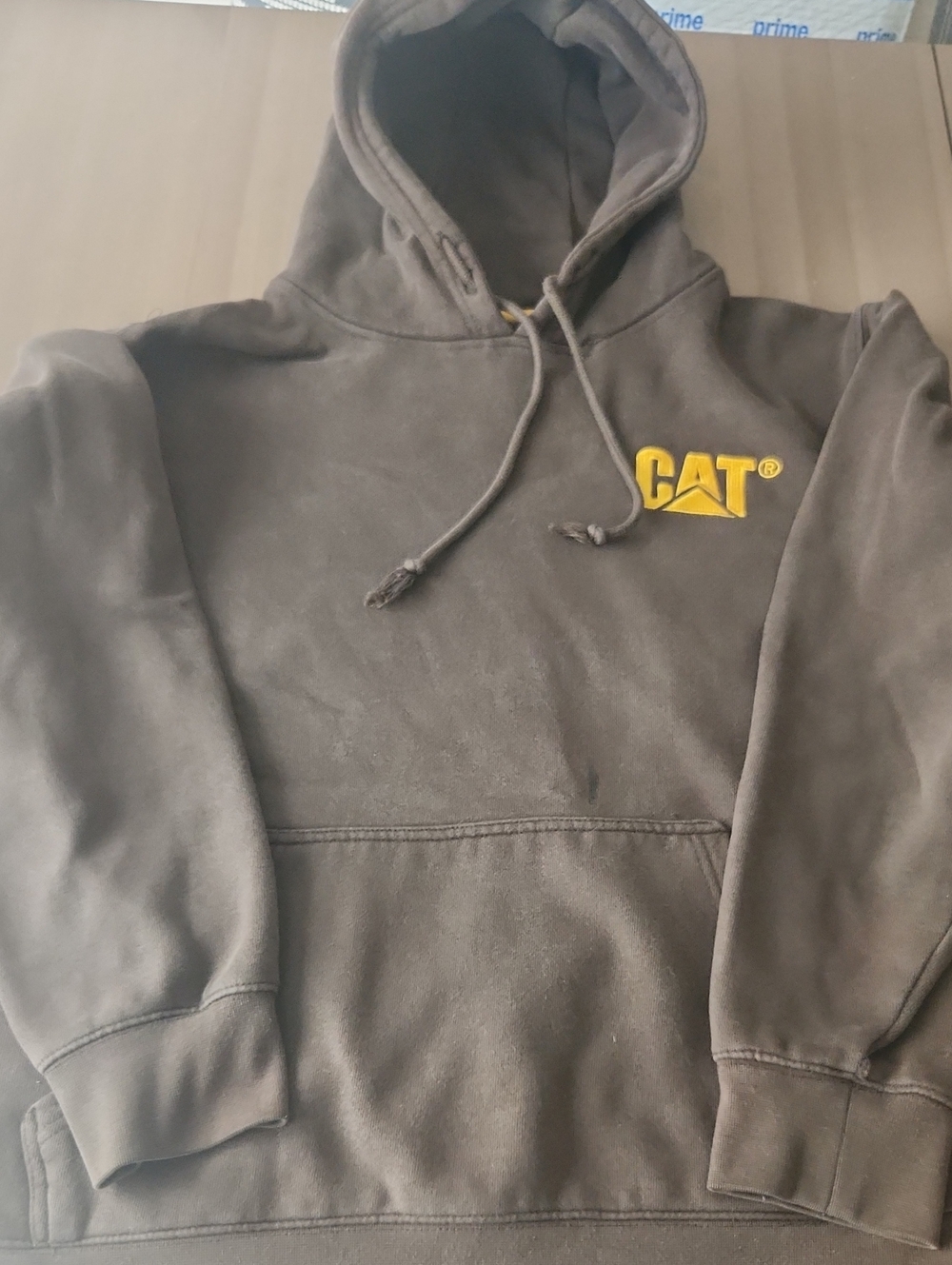 CAT Caterpillar Heavyweight Brown Hooded Sweatshirt